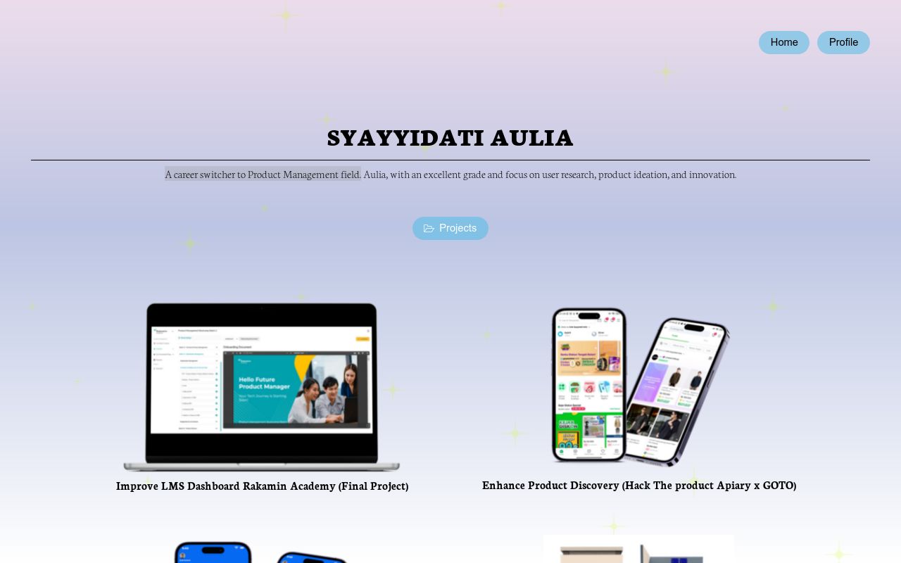 Syayyidati Aulia PM Portofolio